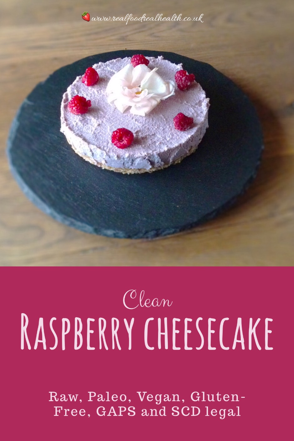 Clean Raspberry Cheesecake